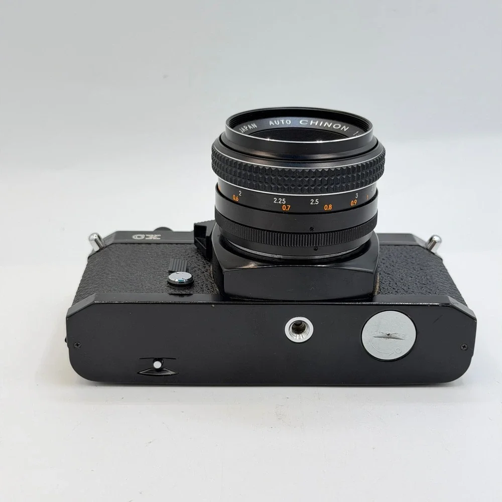 Chinon CX 35mm SLR Film Camera with Auto Chinon 55mm f1.7 Lens Black Japan